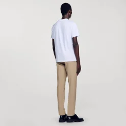 Homme SANDRO T-shirt Patch Square Cross