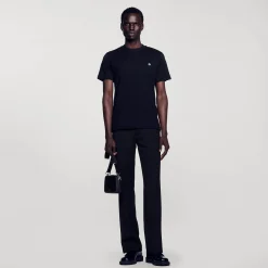 Homme SANDRO T-shirt Patch Square Cross