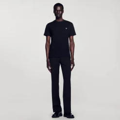 Homme SANDRO T-shirt Patch Square Cross