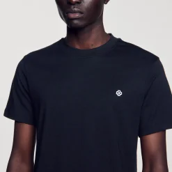 Homme SANDRO T-shirt Patch Square Cross