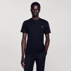 Homme SANDRO T-shirt Patch Square Cross