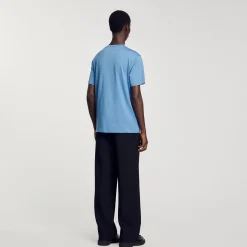 Homme SANDRO T-shirt Patch Square Cross