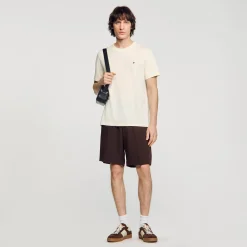 Homme SANDRO T-shirt Patch Square Cross