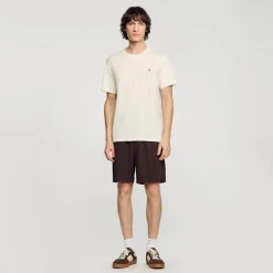 Homme SANDRO T-shirt Patch Square Cross