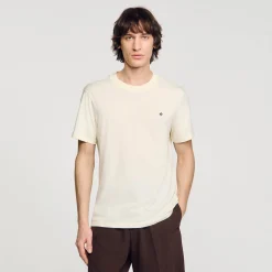 Homme SANDRO T-shirt Patch Square Cross