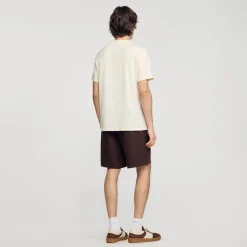 Homme SANDRO T-shirt Patch Square Cross