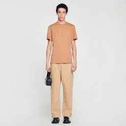 Homme SANDRO T-shirt Patch Square Cross