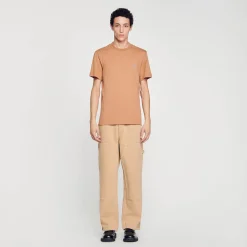 Homme SANDRO T-shirt Patch Square Cross