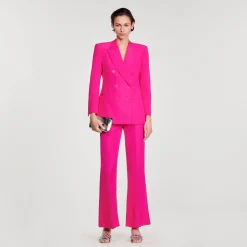 Femme SANDRO Veste à Boutonnage Croisé