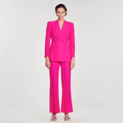 Femme SANDRO Veste à Boutonnage Croisé
