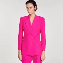 Femme SANDRO Veste à Boutonnage Croisé