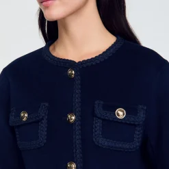 Femme SANDRO Veste Courte En Laine