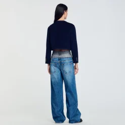 Femme SANDRO Veste Courte En Laine