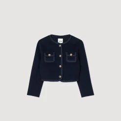 Femme SANDRO Veste Courte En Laine