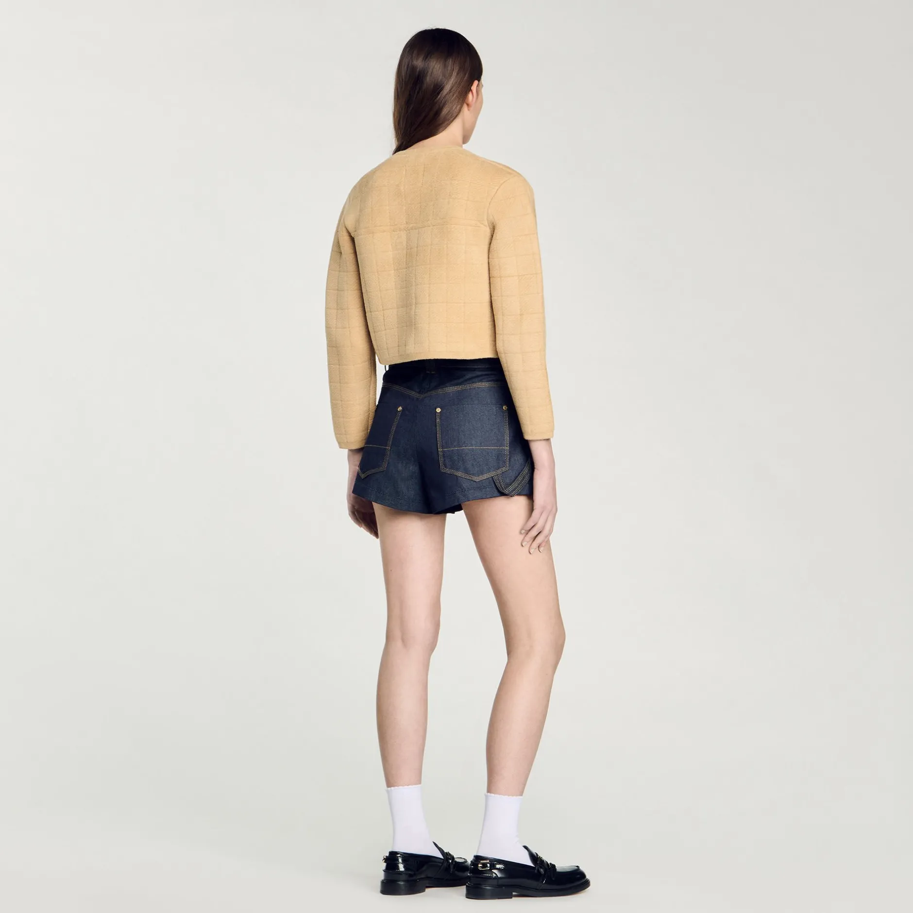 Femme SANDRO Veste Courte En Maille