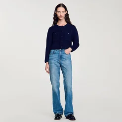 Femme SANDRO Veste Courte En Maille