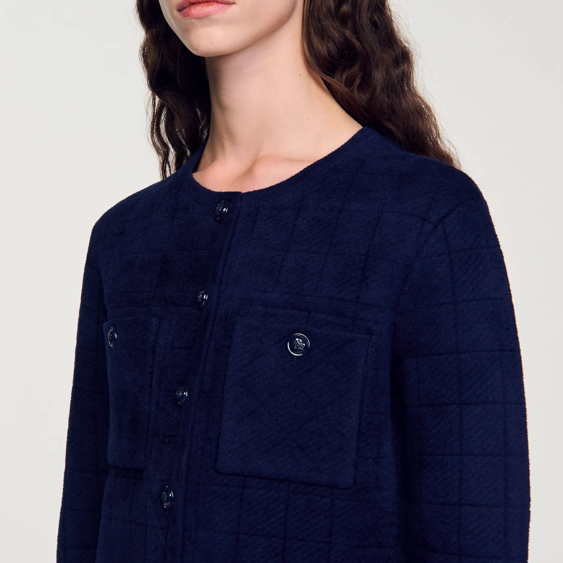 Femme SANDRO Veste Courte En Maille