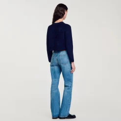 Femme SANDRO Veste Courte En Maille