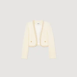 Femme SANDRO Veste Courte En Tweed