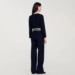 Femme SANDRO Veste Courte En Tweed