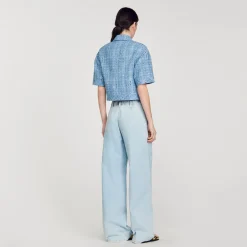 Femme SANDRO Veste Courte En Tweed