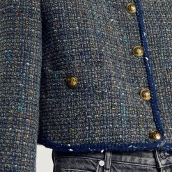 Femme SANDRO Veste Courte En Tweed