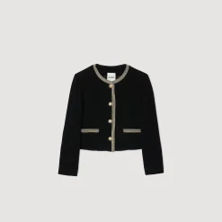 Femme SANDRO Veste Courte En Tweed