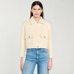 Femme SANDRO Veste Courte En Tweed