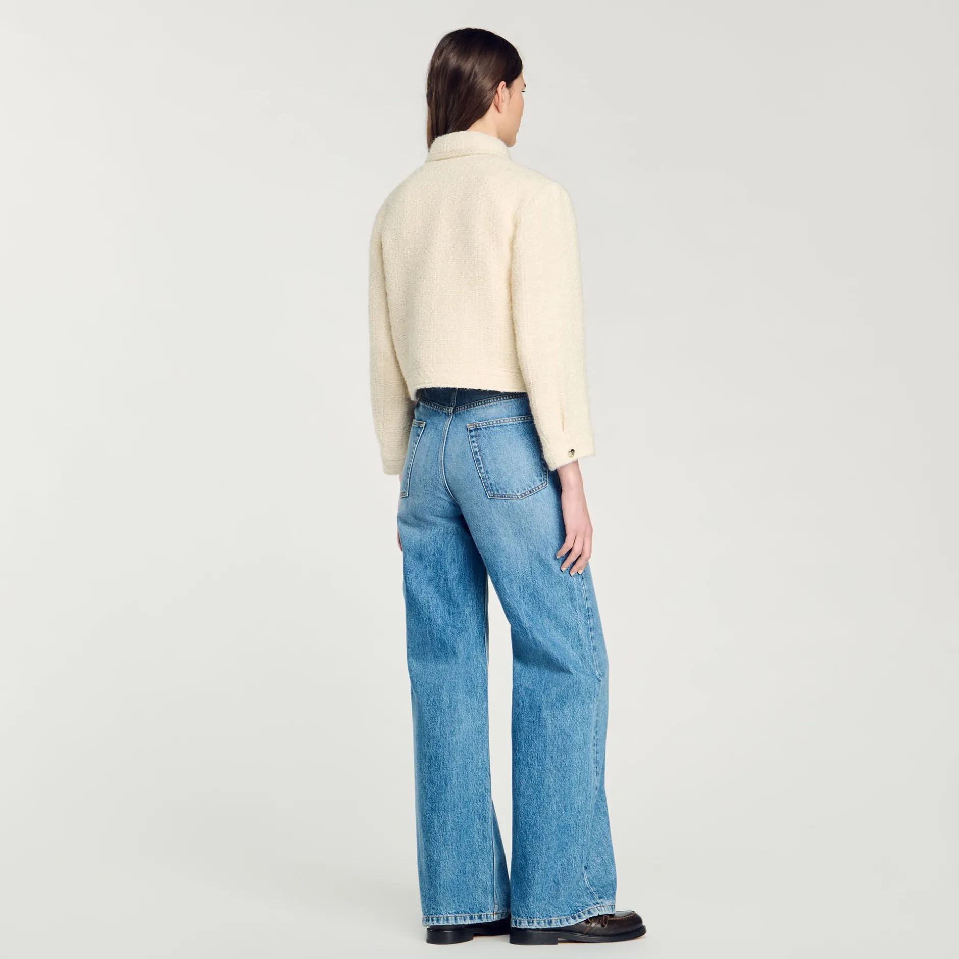 Femme SANDRO Veste Courte En Tweed