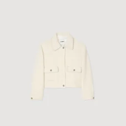 Femme SANDRO Veste Courte En Tweed