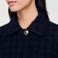 Femme SANDRO Veste Courte En Tweed