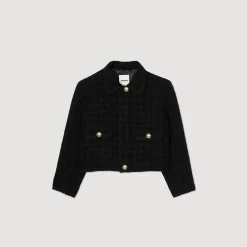 Femme SANDRO Veste Courte En Tweed