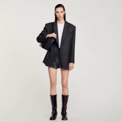Femme SANDRO Veste De Costume à Carreaux
