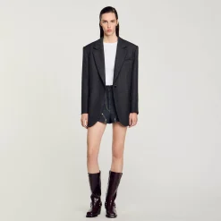 Femme SANDRO Veste De Costume à Carreaux