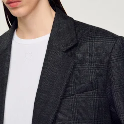 Femme SANDRO Veste De Costume à Carreaux