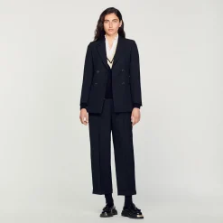 Femme SANDRO Veste De Costume à Double Boutonnage