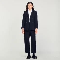 Femme SANDRO Veste De Costume à Double Boutonnage