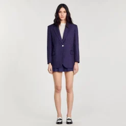 Femme SANDRO Veste De Costume à Rayures