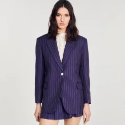 Femme SANDRO Veste De Costume à Rayures