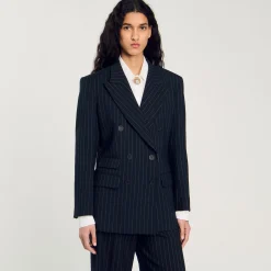 Femme SANDRO Veste De Costume à Rayures