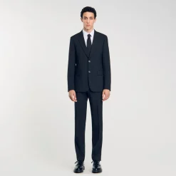 Homme SANDRO Veste De Costume à Rayures