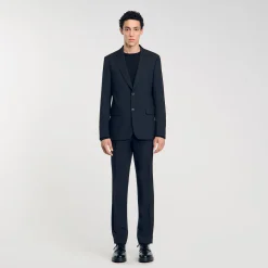 Homme SANDRO Veste De Costume à Rayures