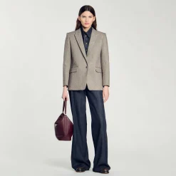 Femme SANDRO Veste De Costume Chevrons