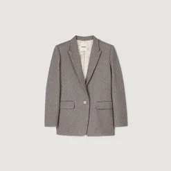 Femme SANDRO Veste De Costume Chevrons