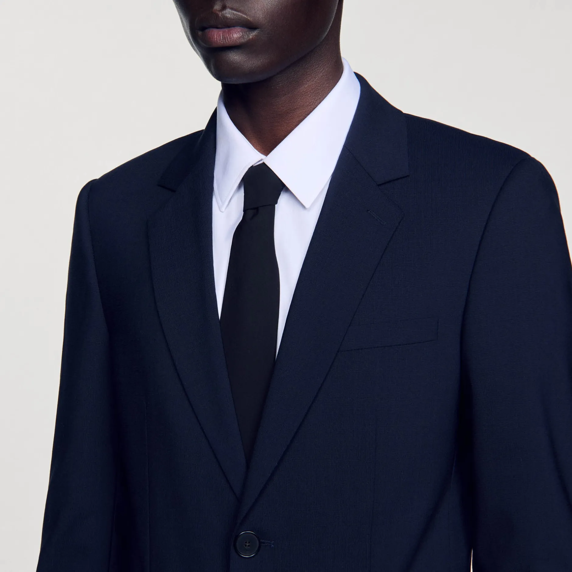 Homme SANDRO Veste De Costume Classique En Laine