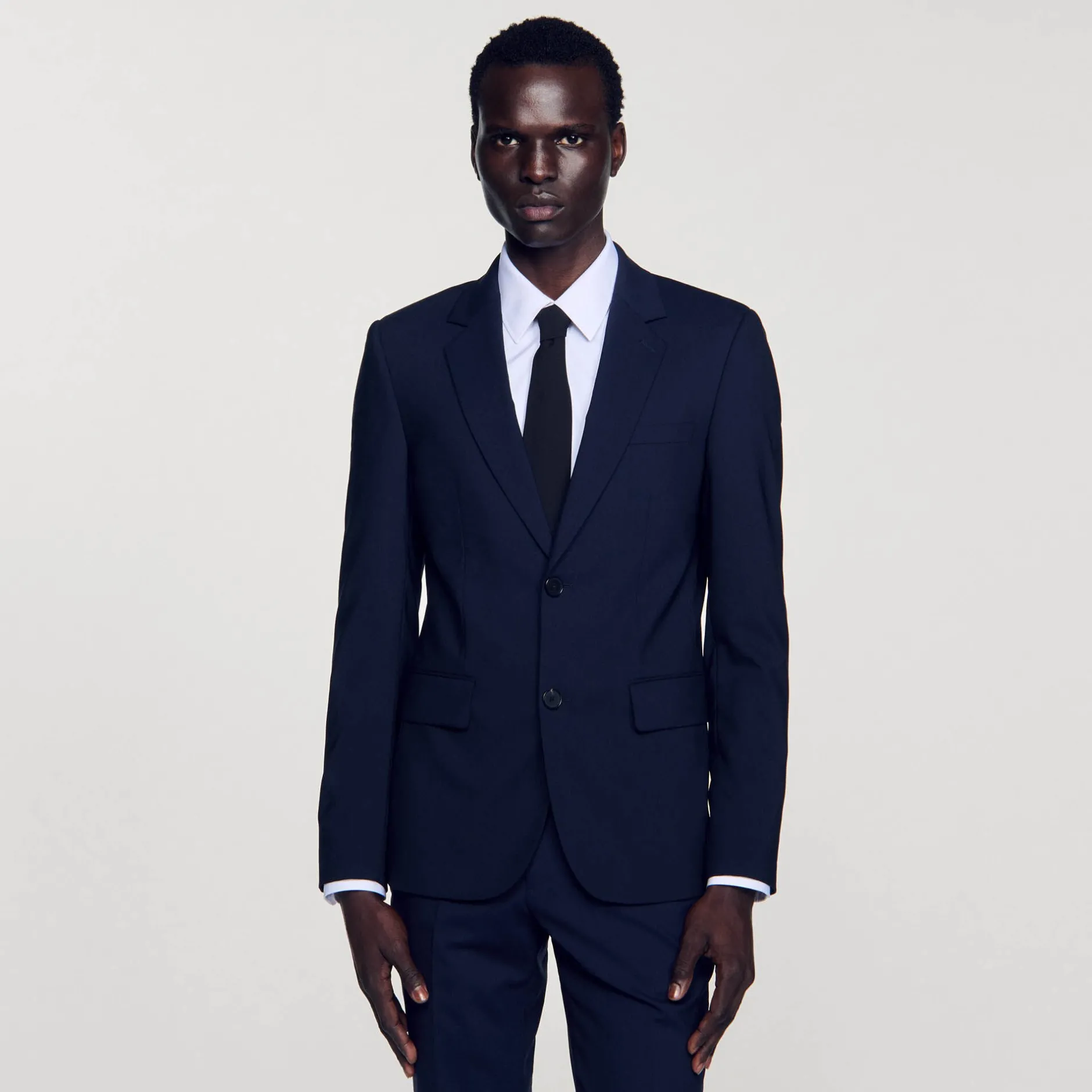 Homme SANDRO Veste De Costume Classique En Laine