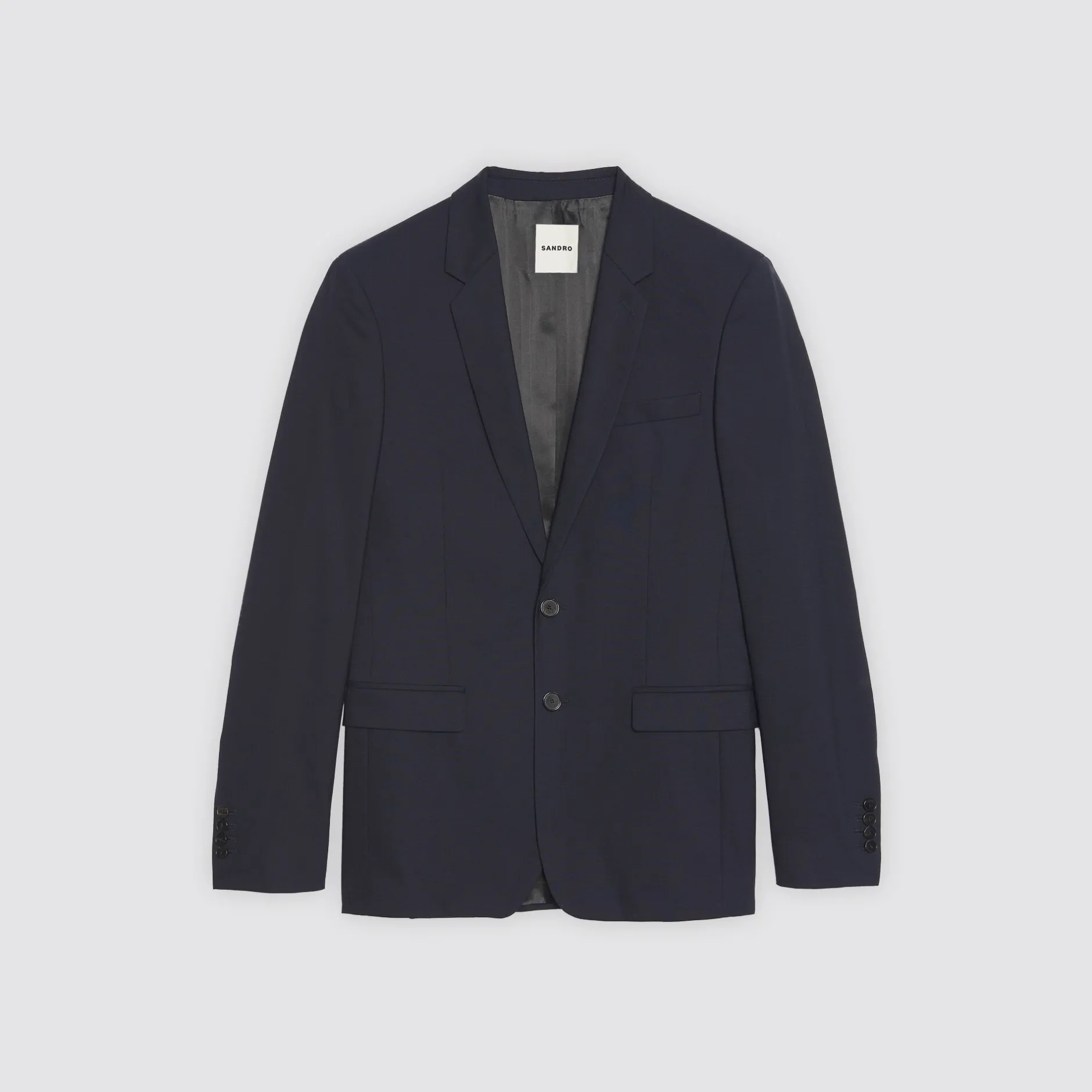 Homme SANDRO Veste De Costume Classique En Laine