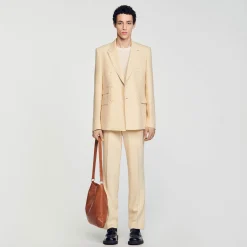 Homme SANDRO Veste De Costume Croisée