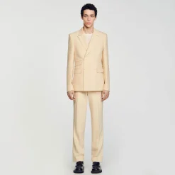 Homme SANDRO Veste De Costume Croisée
