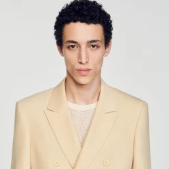 Homme SANDRO Veste De Costume Croisée